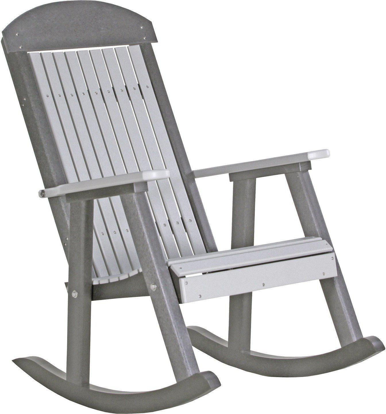 LuxCraft Classic Traditional Recycled Plastic Rocking Chair - Rocking Furniture