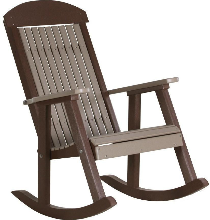 LuxCraft Classic Traditional Recycled Plastic Rocking Chair - Rocking Furniture