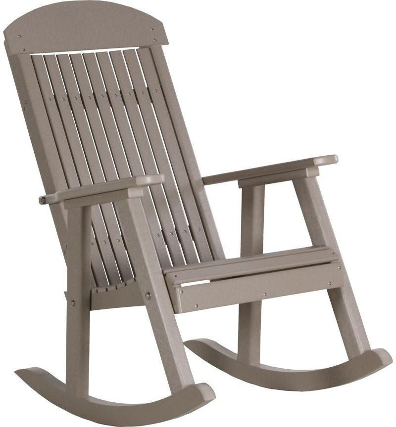 LuxCraft Classic Traditional Recycled Plastic Rocking Chair - Rocking Furniture