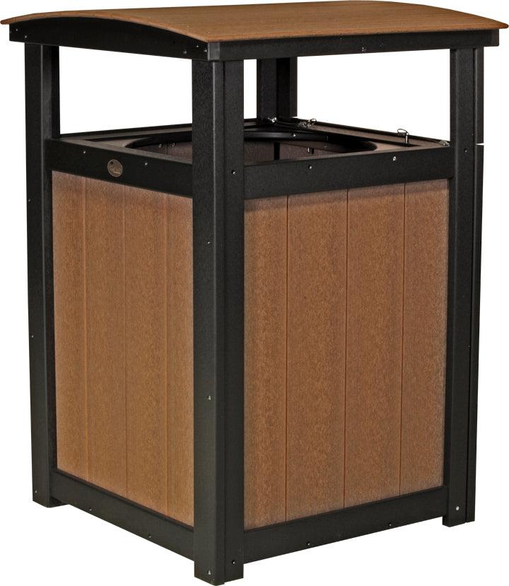 LuxCraft Recycled Plastic Trash Can - LEAD TIME TO SHIP 3 TO 4 WEEKS