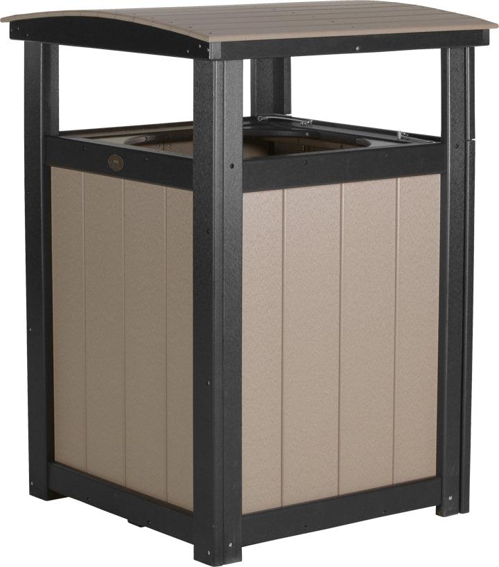 LuxCraft Recycled Plastic Trash Can - LEAD TIME TO SHIP 3 TO 4 WEEKS