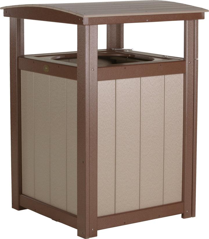 LuxCraft Recycled Plastic Trash Can - LEAD TIME TO SHIP 3 TO 4 WEEKS