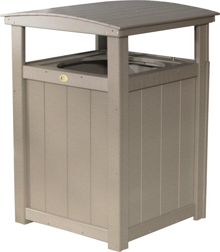 LuxCraft Recycled Plastic Trash Can - LEAD TIME TO SHIP 3 TO 4 WEEKS