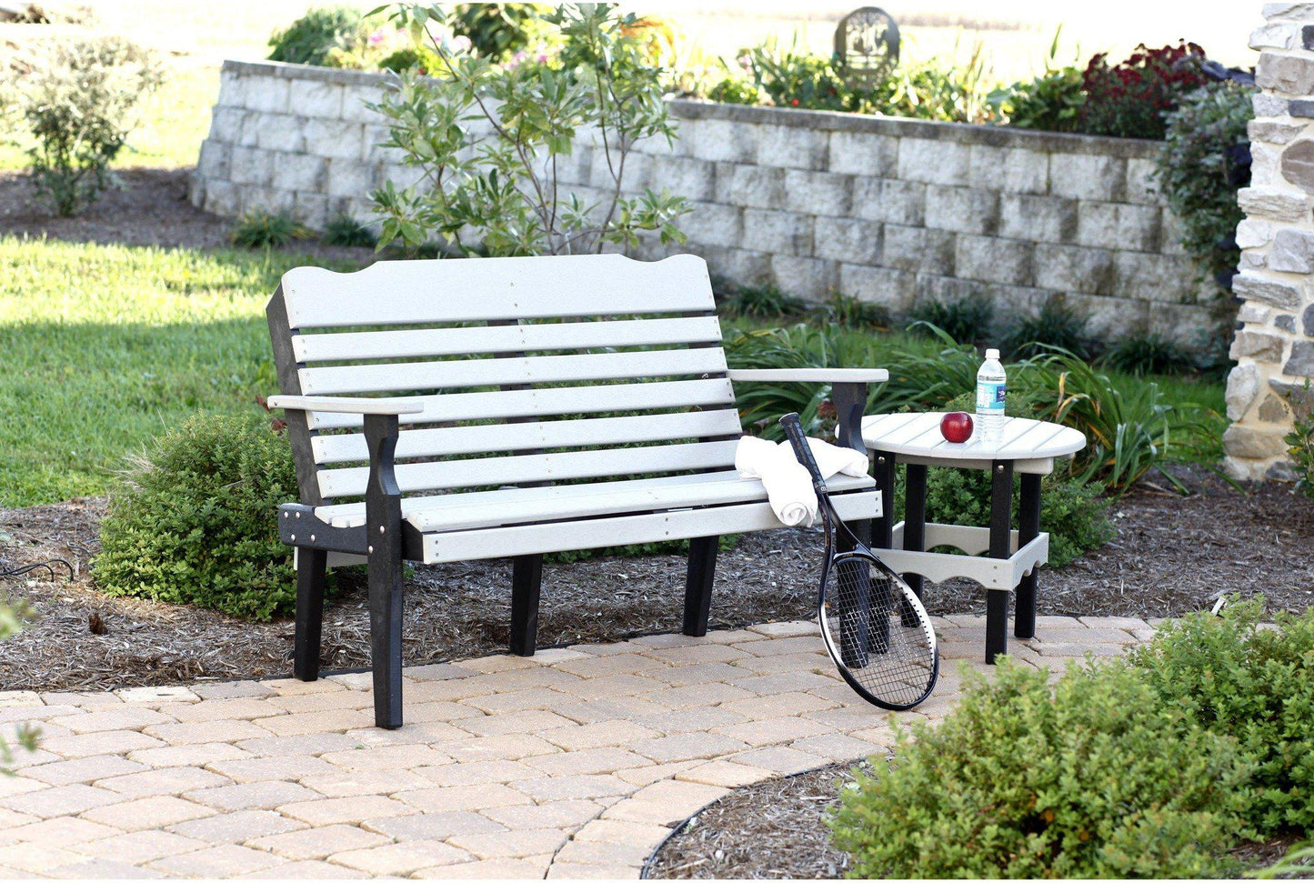 Leisure Lawns Amish West Chester Poly 4' Park Bench Model #420 - LEAD TIME TO SHIP 6 WEEKS OR LESS