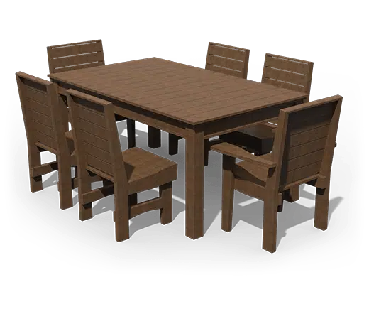 Patiova Recycled Plastic 4'x6' Urban Harbour Dining Set - LEAD TIME TO SHIP 4 WEEKS