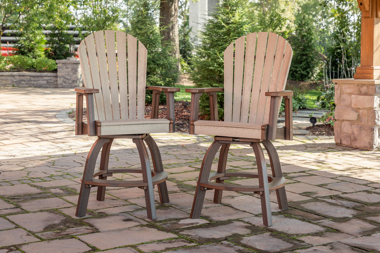 Patiova Recycled Plastic Adirondack Swivel Chair (Bar Height) - LEAD TIME TO SHIP 3 WEEKS