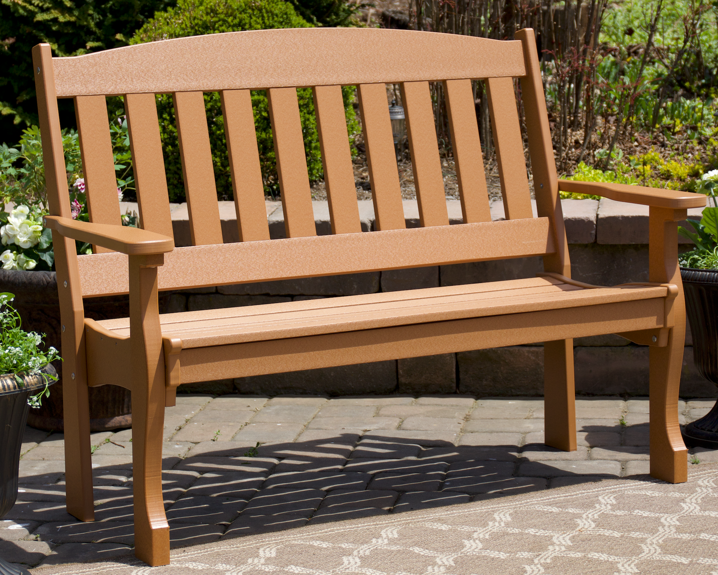 Patiova Recycled Plastic 5′ English Garden Bench - LEAD TIME TO SHIP 3 WEEKS