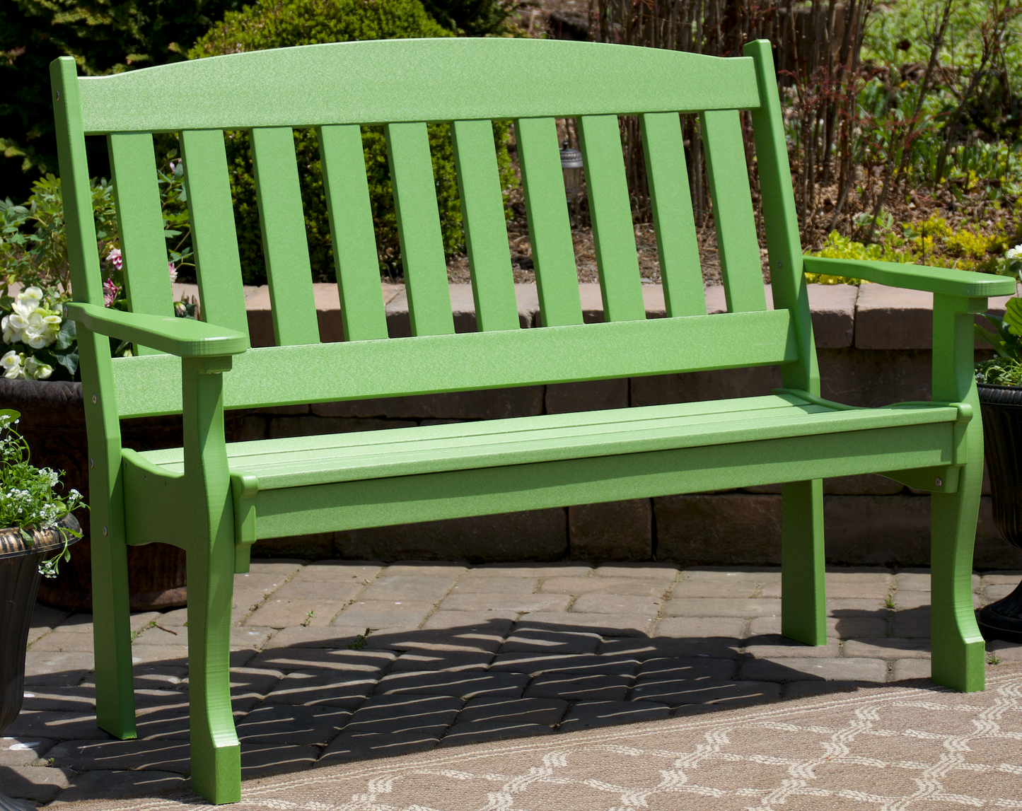 Patiova Recycled Plastic 5′ English Garden Bench - LEAD TIME TO SHIP 3 WEEKS