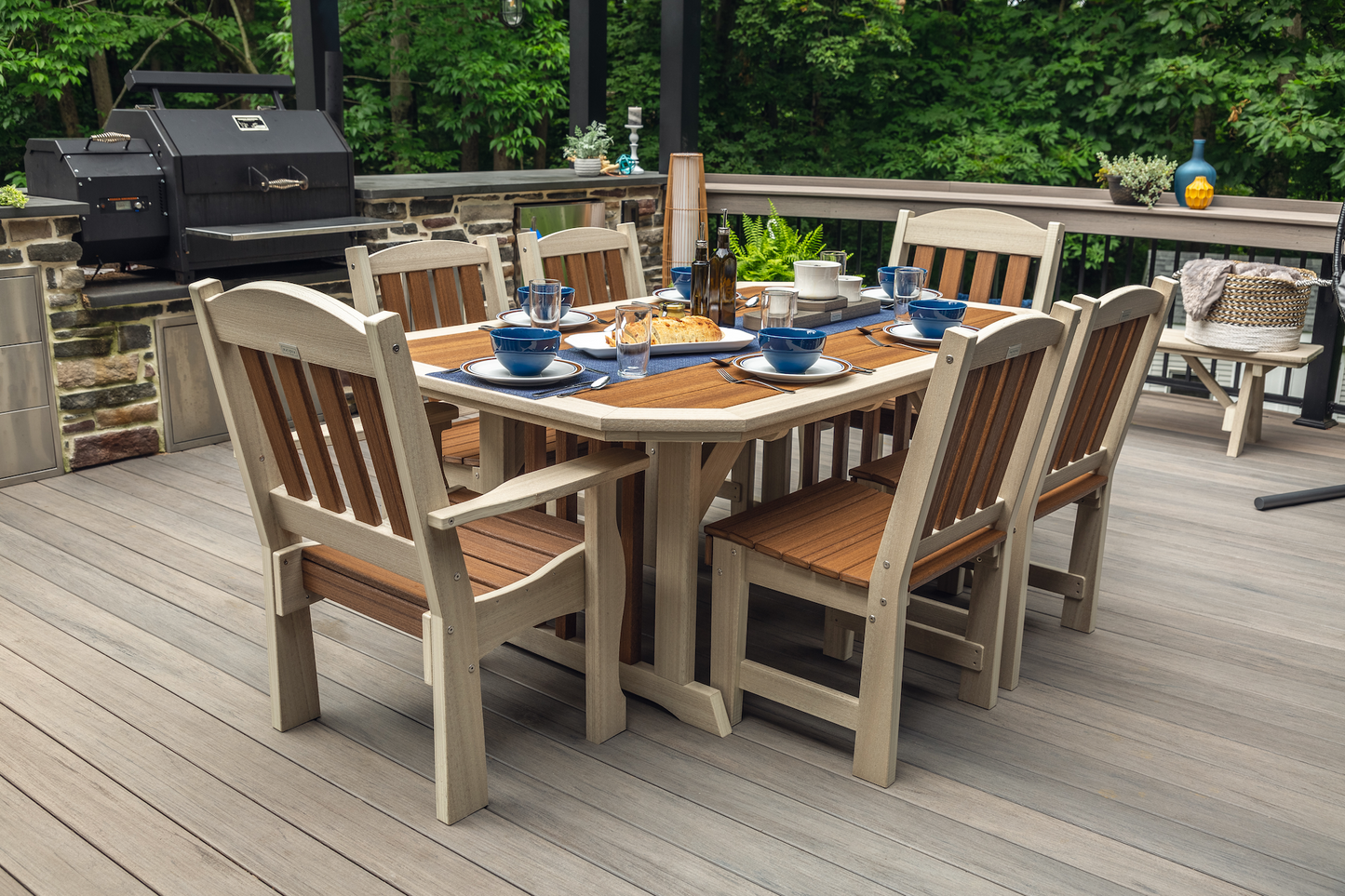 Patiova Recycled Plastic 4'x6' English Garden Dining Table - LEAD TIME TO SHIP 3 WEEKS