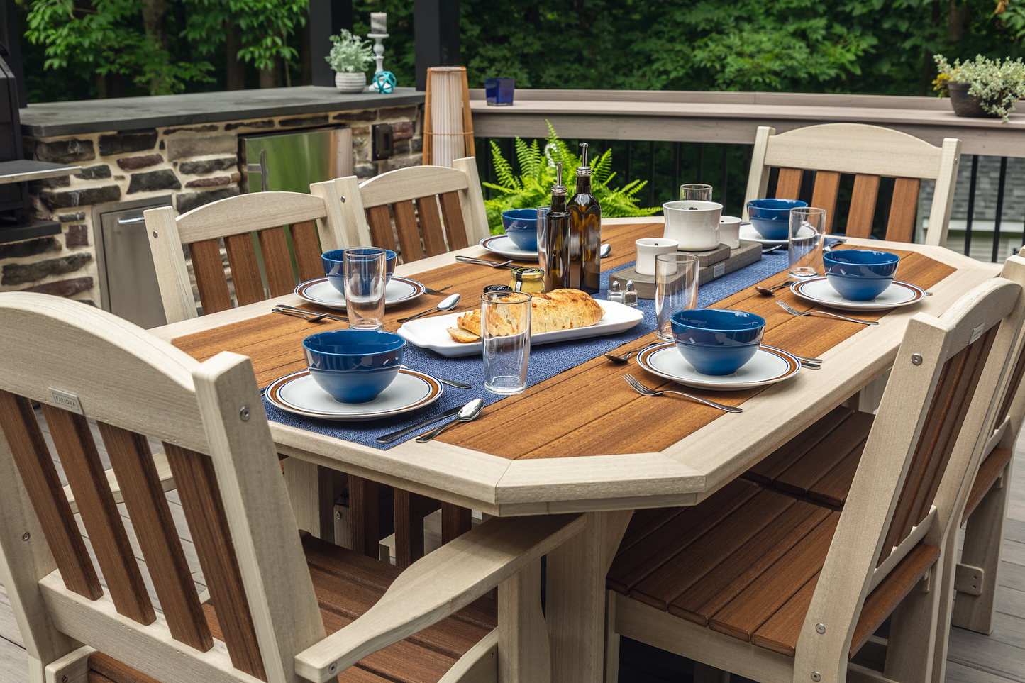 Patiova Recycled Plastic 4'x6' English Garden Dining Table - LEAD TIME TO SHIP 3 WEEKS
