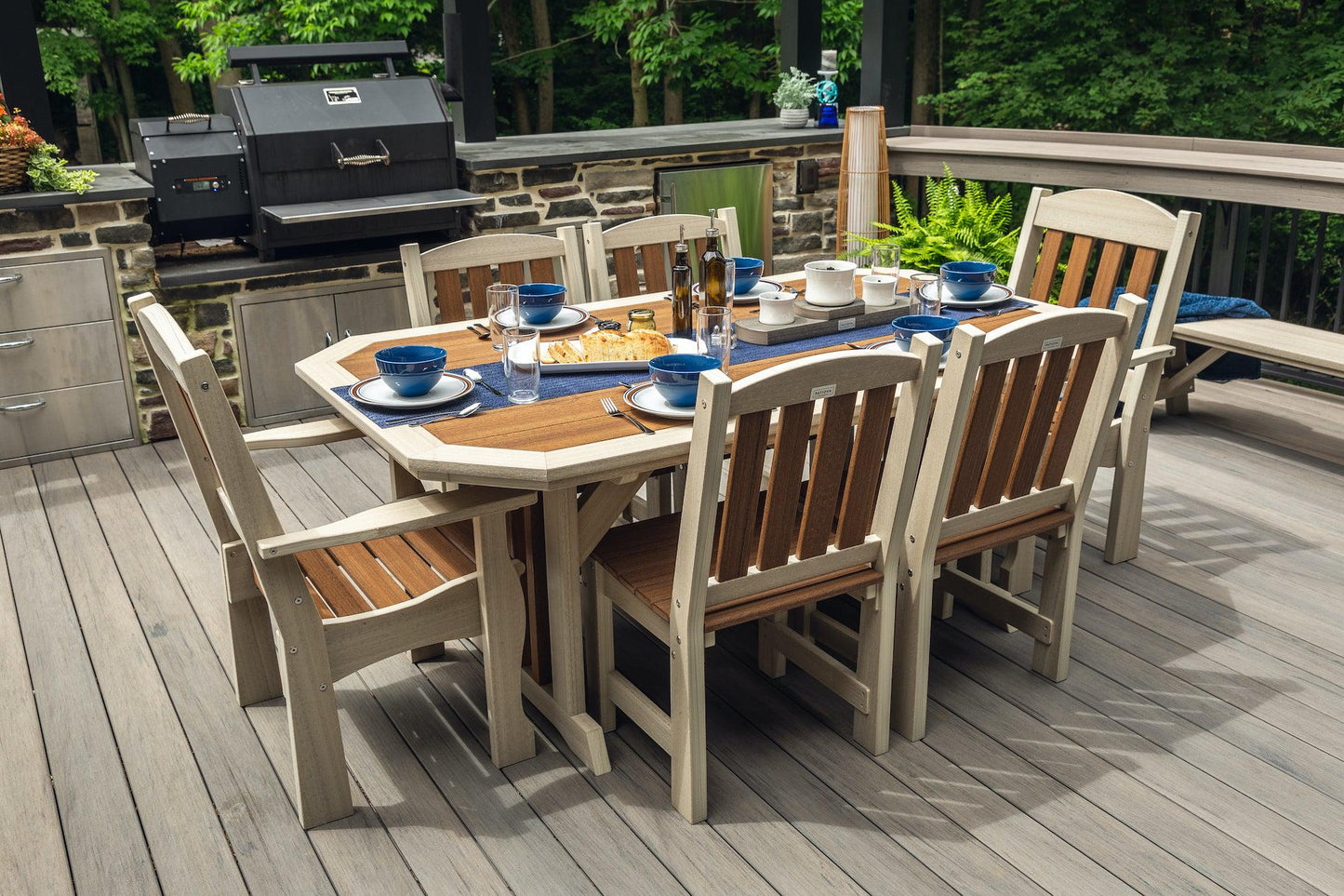 Patiova Recycled Plastic English Garden Dining Side Chair - LEAD TIME TO SHIP 3 WEEKS