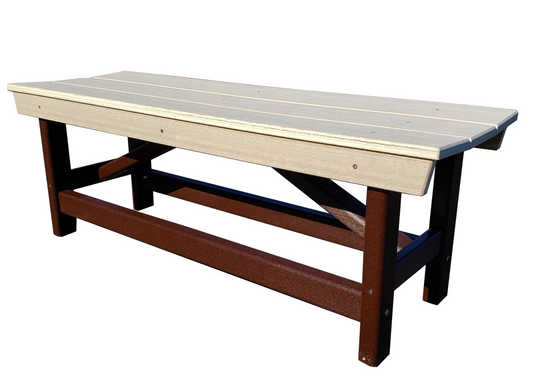 Perfect Choice Furniture Recycled Plastic Stanton Standard Dining Height Bench Without Back - LEAD TIME TO SHIP 4 WEEKS OR LESS