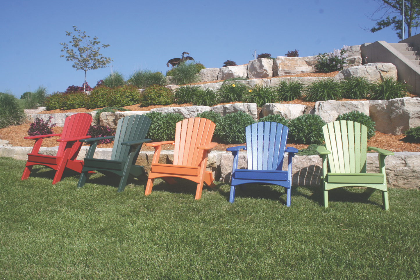 Perfect Choice Recycled Plastic Classic Folding Adirondack Chair - LEAD TIME TO SHIP 4 WEEKS OR LESS