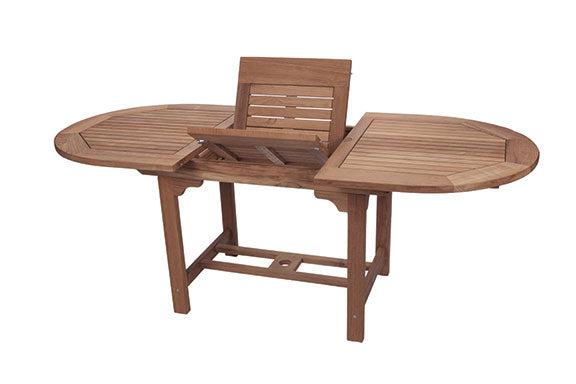 Royal Teak Collection 60/78 Outdoor Small Oval Family Expansion Dining Table - SHIPS WITHIN 1 TO 2 BUSINESS DAYS