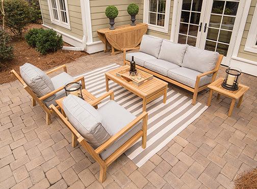 Royal Teak Collection Outdoor Coastal Sofa / 3-Seater - SHIPS WITHIN 1 TO 2 BUSINESS DAYS