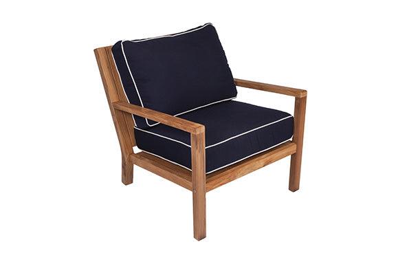 Royal Teak Collection Deep Seating Outdoor Patio Coastal Chair - SHIPS WITHIN 1 TO 2 BUSINESS DAYS
