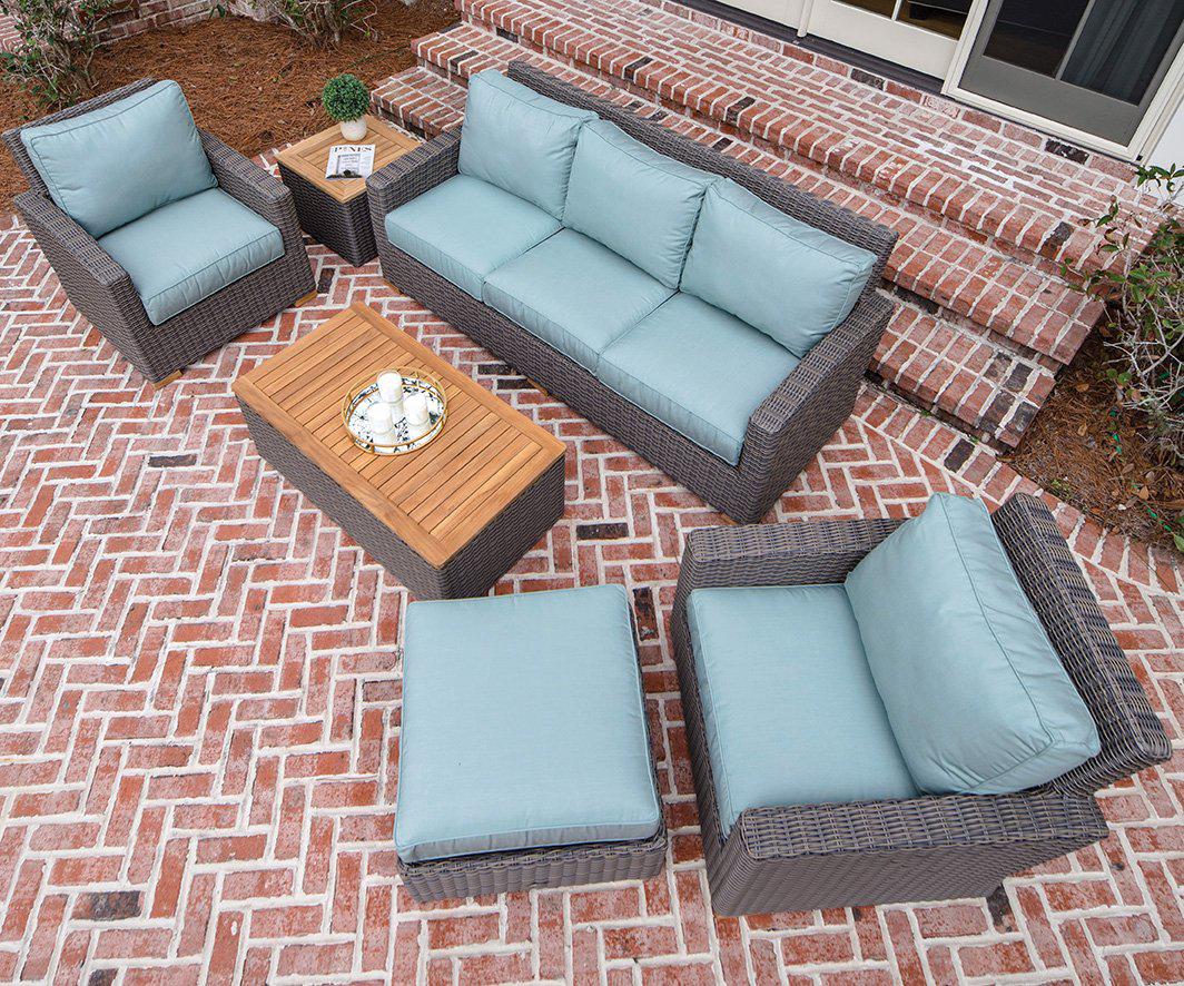 Royal Teak Collection All Weather Wicker Deep Seating Sanibel Sofa - SHIPS WITHIN 1 TO 2 BUSINESS DAYS