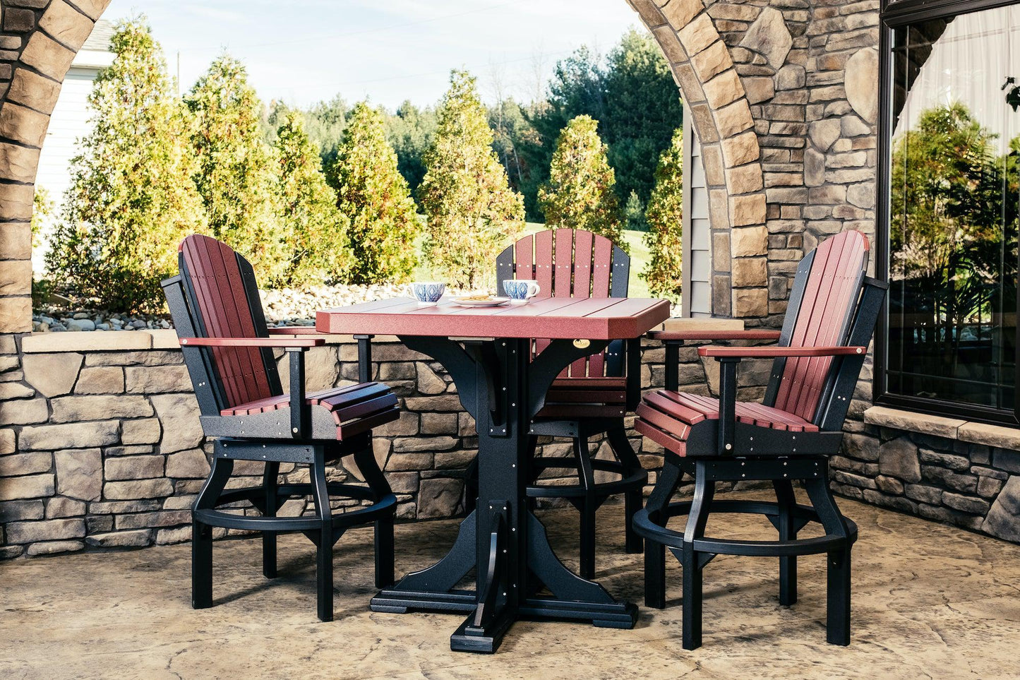 LuxCraft Recycled Plastic 41" Square Table (BAR HEIGHT)- LEAD TIME TO SHIP 3 TO 4 WEEKS