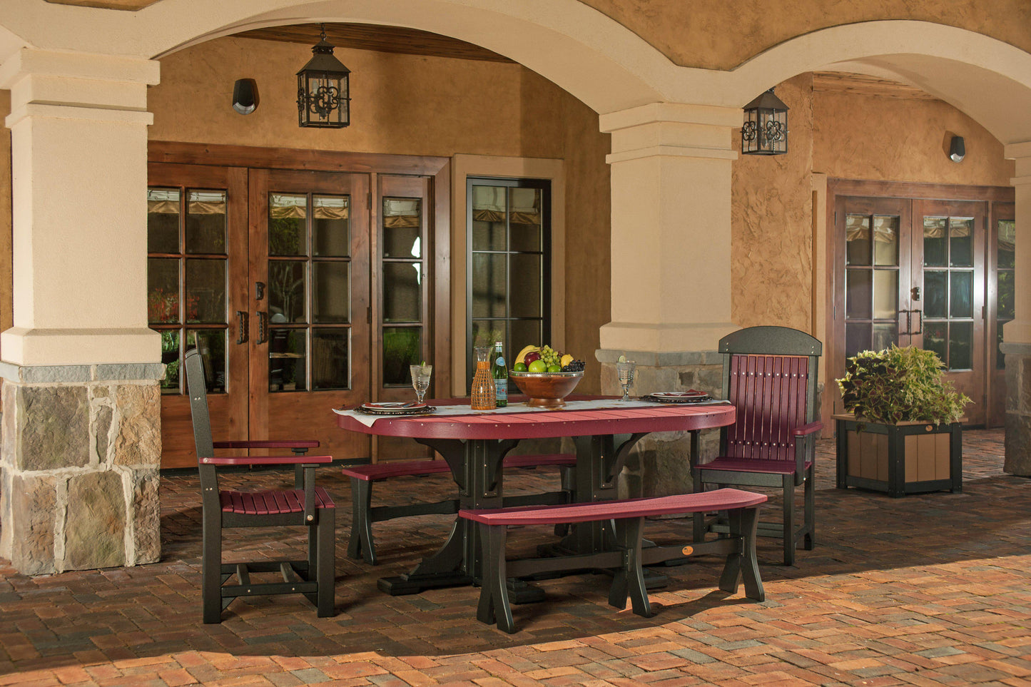 LuxCraft Recycled Plastic 4x6' Oval Table (BAR HEIGHT) - LEAD TIME TO SHIP 3 TO 4 WEEKS