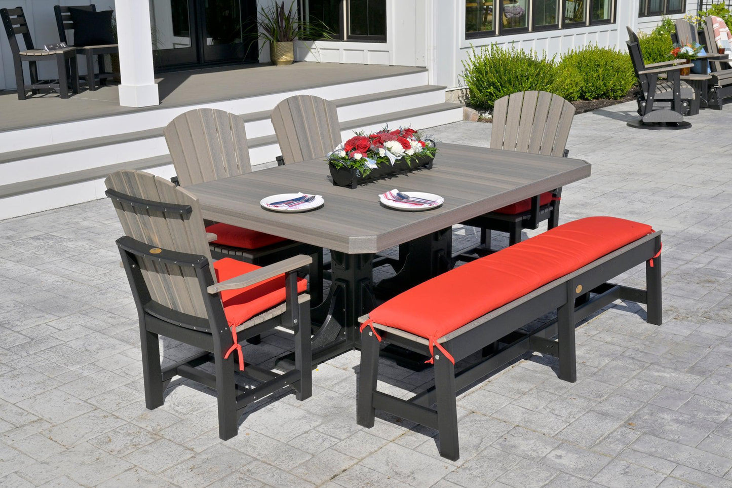 LuxCraft Recycled Plastic 4x6' Rectangular Bar Height Table - LEAD TIME TO SHIP 3 TO 4 WEEKS
