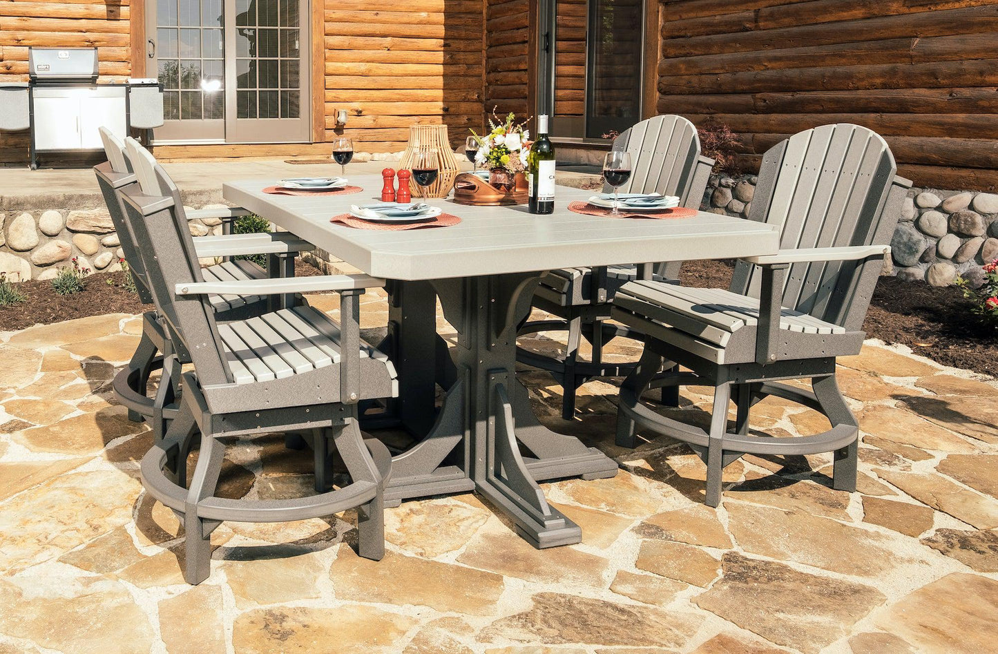 LuxCraft Recycled Plastic 4x6' Rectangular Bar Height Table - LEAD TIME TO SHIP 3 TO 4 WEEKS