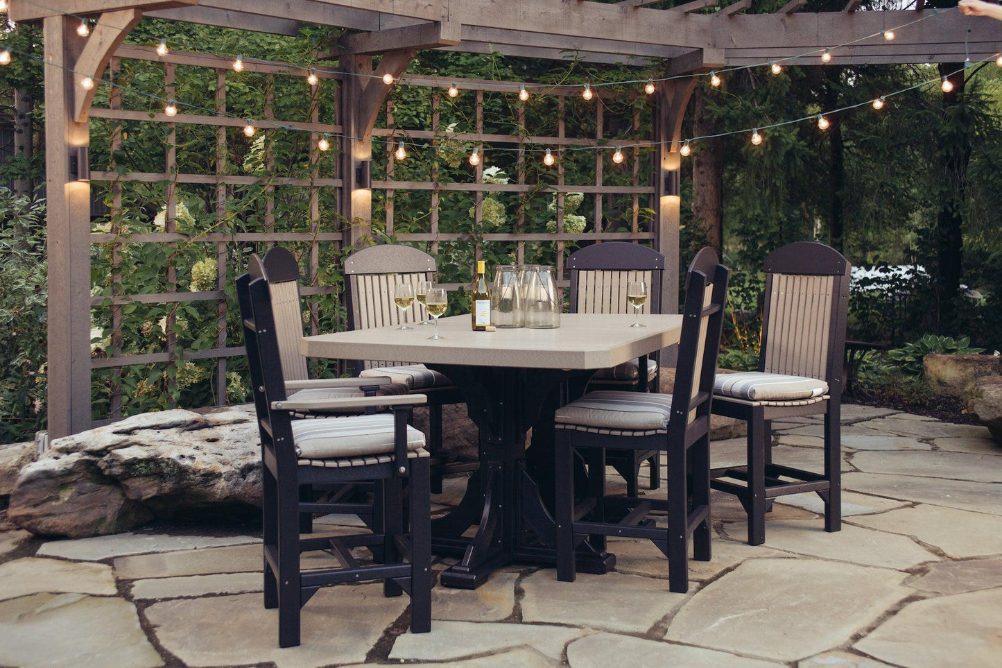 LuxCraft Recycled Plastic 4x6' Rectangular Bar Height Table - LEAD TIME TO SHIP 3 TO 4 WEEKS