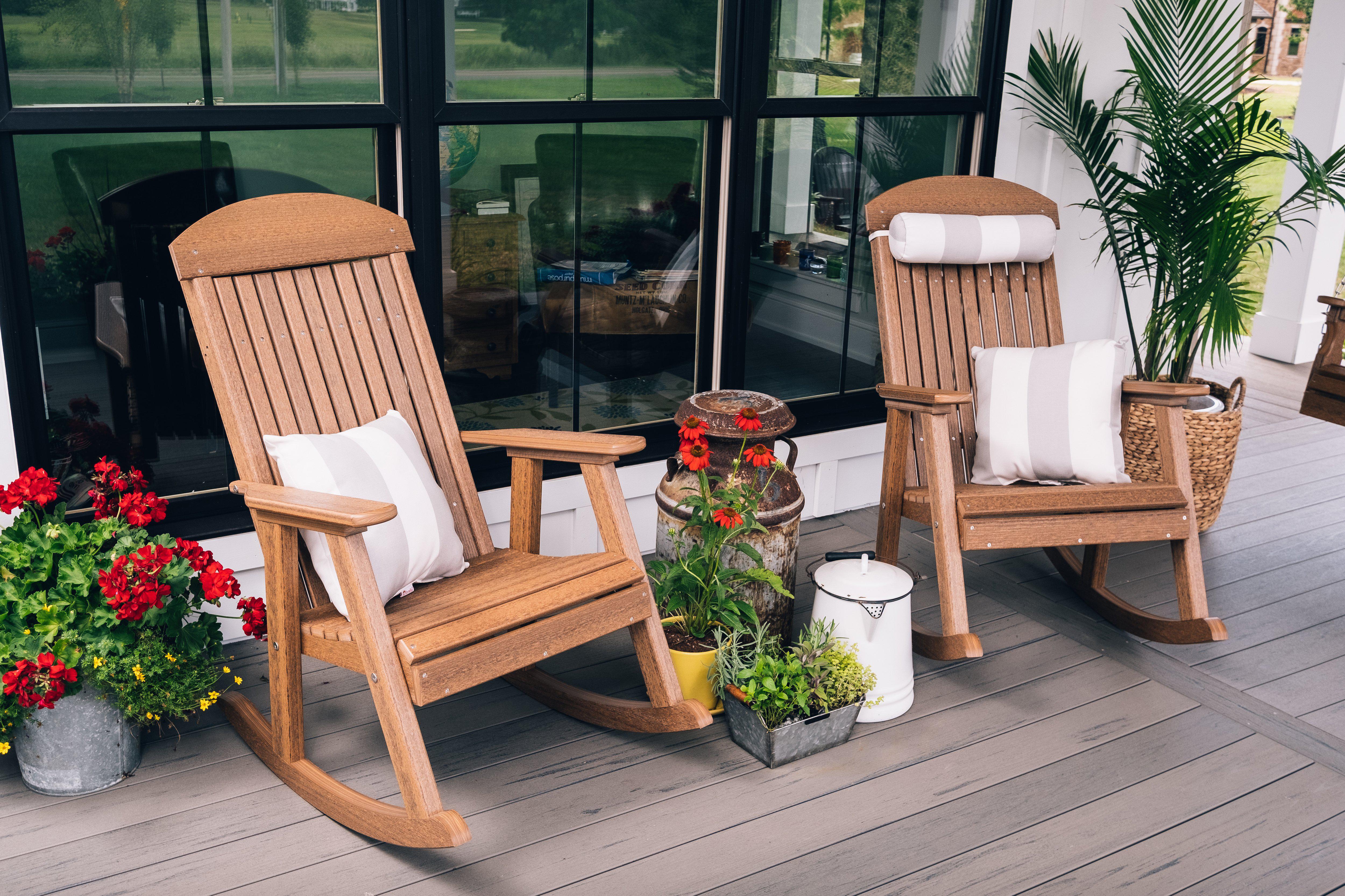 High Back Rocking Chair | Luxcraft Outdoor Porch Rocker – Rocking Furniture
