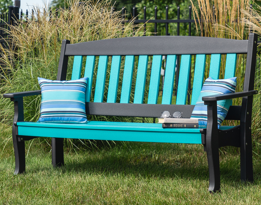 Patiova Recycled Plastic 5′ English Garden Bench - LEAD TIME TO SHIP 3 WEEKS