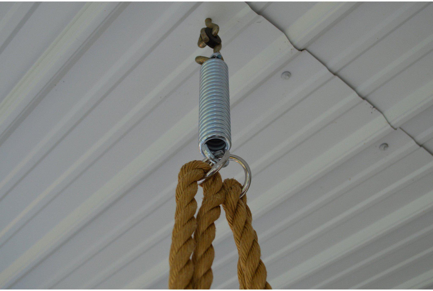 porch swing Rope Attached to Comfort Springs
