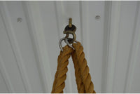 bed swing rope attached to hooks at ceiling
