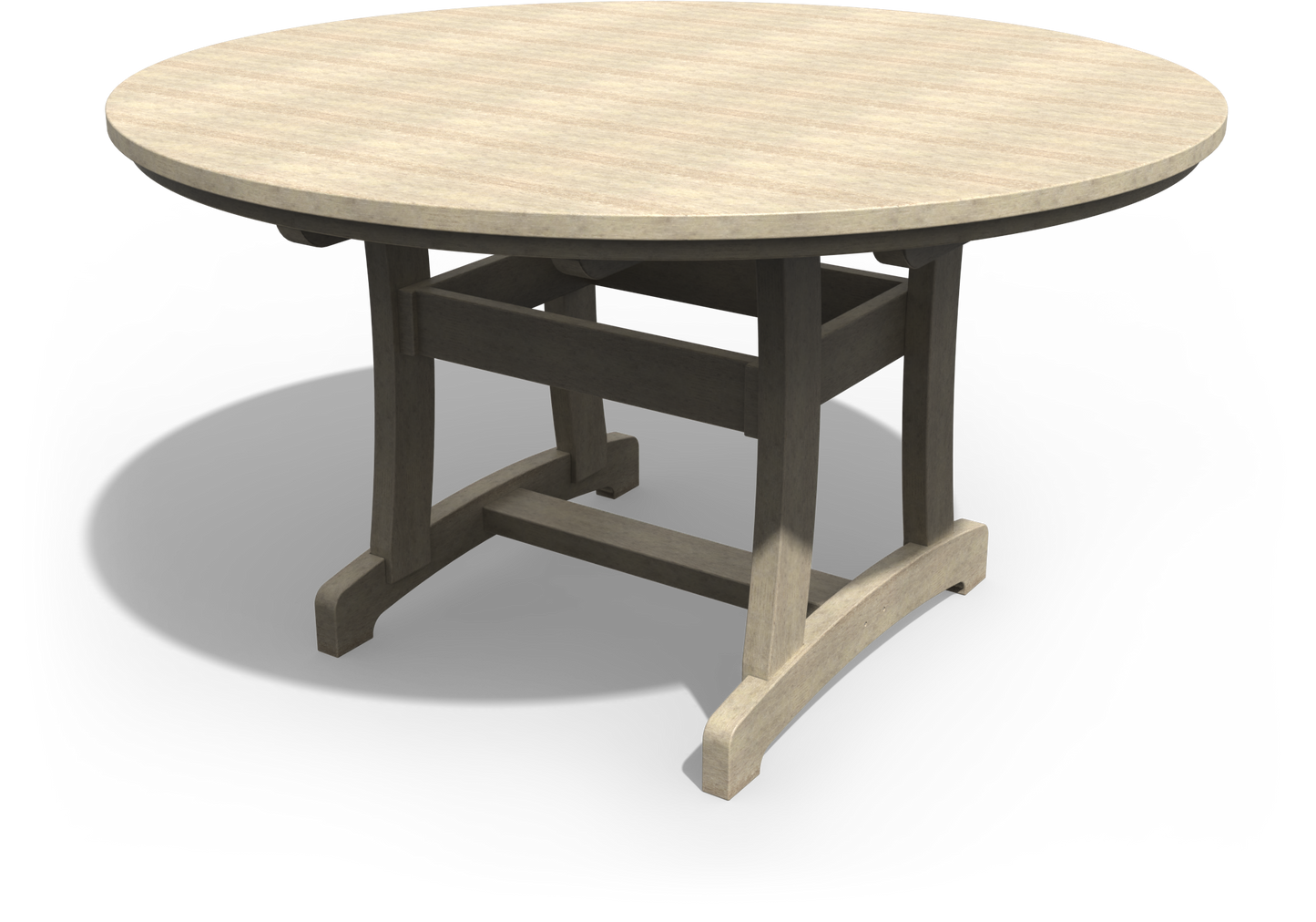 Patiova Recycled Plastic 54" Round Legacy Dining Table - LEAD TIME TO SHIP 3 WEEKS
