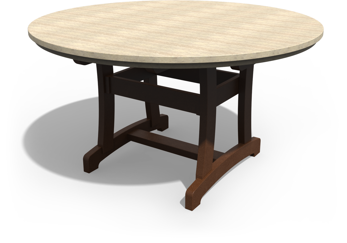 Patiova Recycled Plastic 54" Round Legacy Dining Table - LEAD TIME TO SHIP 3 WEEKS