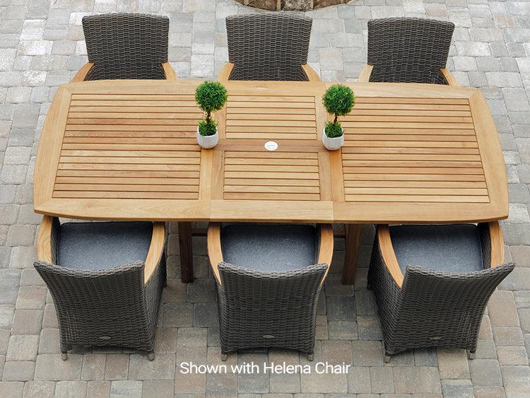 Royal Teak Collection 72/96 Family Expansion Outdoor Rectangular Patio Table - SHIPS WITHIN 1 TO 2 BUSINESS DAYS