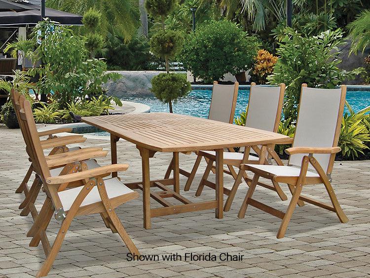 Royal Teak Collection 72/96 Family Expansion Outdoor Rectangular Patio Table - SHIPS WITHIN 1 TO 2 BUSINESS DAYS