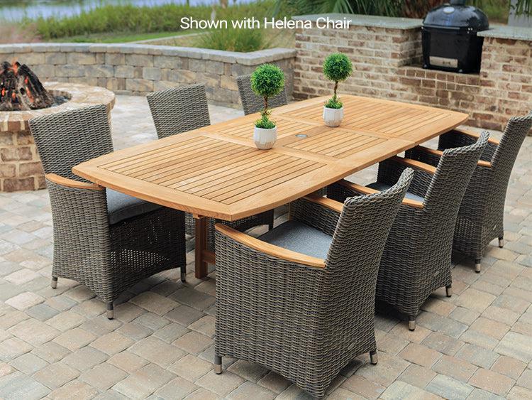 Royal Teak Collection 72/96 Family Expansion Outdoor Rectangular Patio Table - SHIPS WITHIN 1 TO 2 BUSINESS DAYS