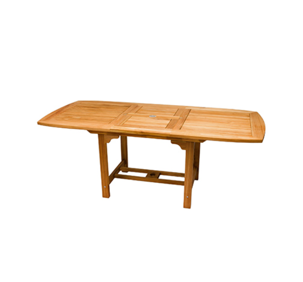 Royal Teak Collection 96/120 Outdoor Family Expansion Rectangular Patio Table - SHIPS WITHIN 1 TO 2 BUSINESS DAYS