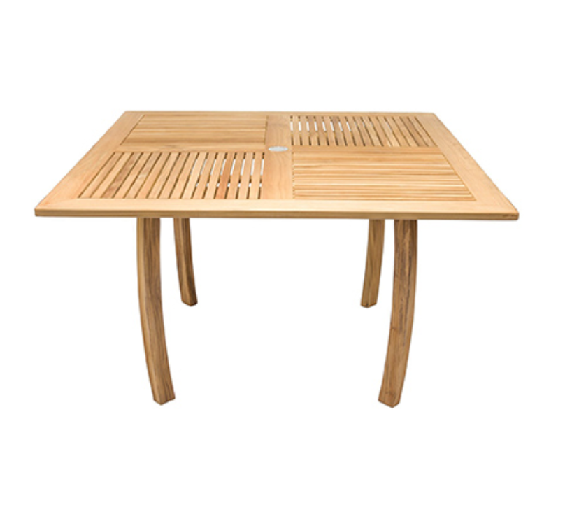 Royal Teak Collection Dolphin Outdoor Patio Table 50" Square - SHIPS WITHIN 1 TO 2 BUSINESS DAYS