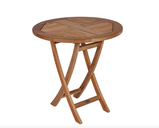 Royal Teak Collection Outdoor Medium Sailor 30" Round Folding Table - SHIPS WITHIN 1 TO 2 BUSINESS DAYS