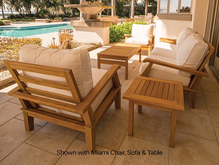 Royal Teak Collection Outdoor Miami Deep Seating 20" Square Side Table - SHIPS WITHIN 1 TO 2 BUSINESS DAYS
