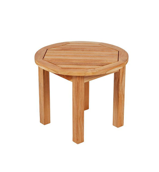 Royal Teak Collection Outdoor Miami Deep Seating 22" Round Side Table - SHIPS WITHIN 1 TO 2 BUSINESS DAYS
