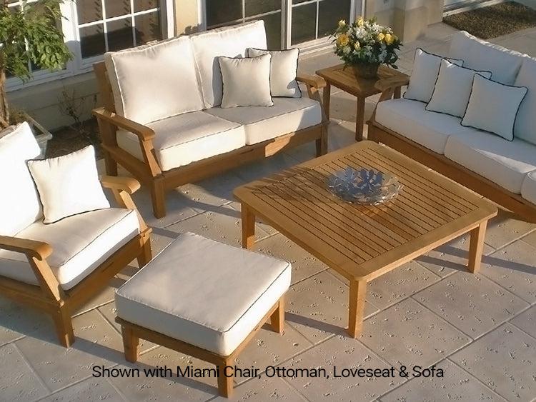 Royal Teak Collection Outdoor Miami Square 42"Deep Seating Sofa Table - SHIPS WITHIN 1 TO 2 BUSINESS DAYS