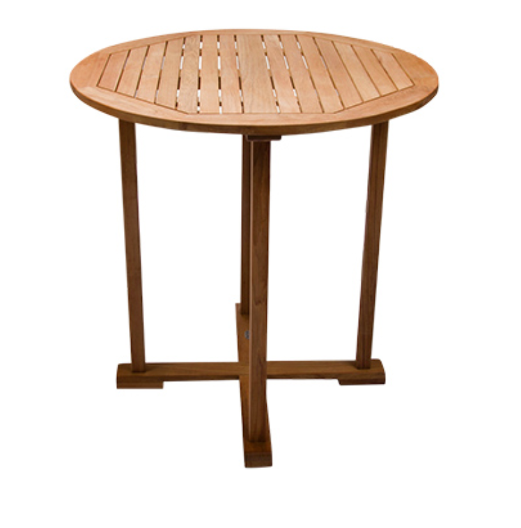Royal Teak Collection Outdoor Patio 39" High Top  Bar Table - Ships FREE in 1 to 3 Business Days (SHOWN CHAIRS SOLD SEPARATELY) - SHIPS WITHIN 1 TO 2 BUSINESS DAYS