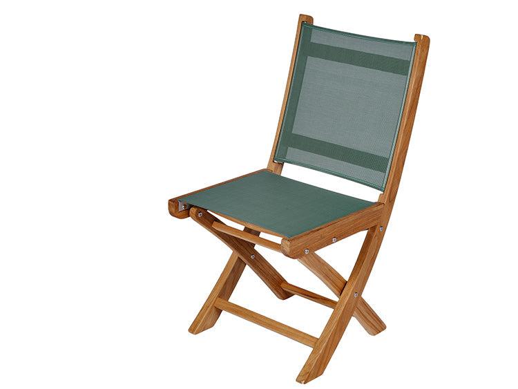 Royal Teak Collection Outdoor Sailmate Folding Side Sling Chair - SHIPS WITHIN 1 TO 2 BUSINESS DAYS