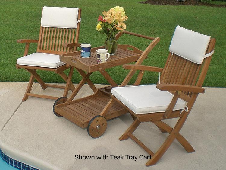 Royal Teak Collection Outdoor Sailor Folding Patio Arm Chair - SHIPS WITHIN 1 TO 2 BUSINESS DAYS