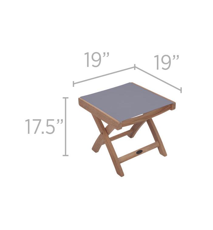 Royal Teak Collection Outdoor Sling Footrest - SHIPS WITHIN 1 TO 2 BUSINESS DAYS
