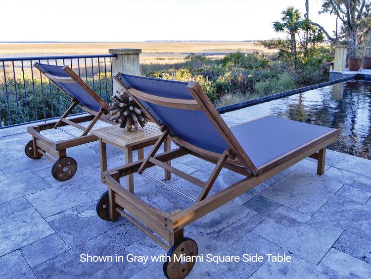 Royal Teak Collection Outdoor Sundaze Sling Chaise Lounge - SHIPS WITHIN 1 TO 2 BUSINESS DAYS