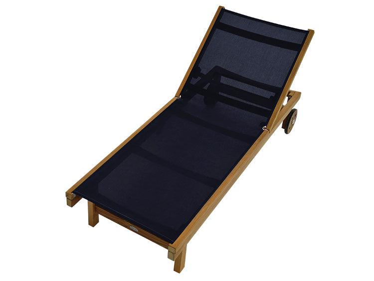 Royal Teak Collection Outdoor Sundaze Sling Chaise Lounge - SHIPS WITHIN 1 TO 2 BUSINESS DAYS