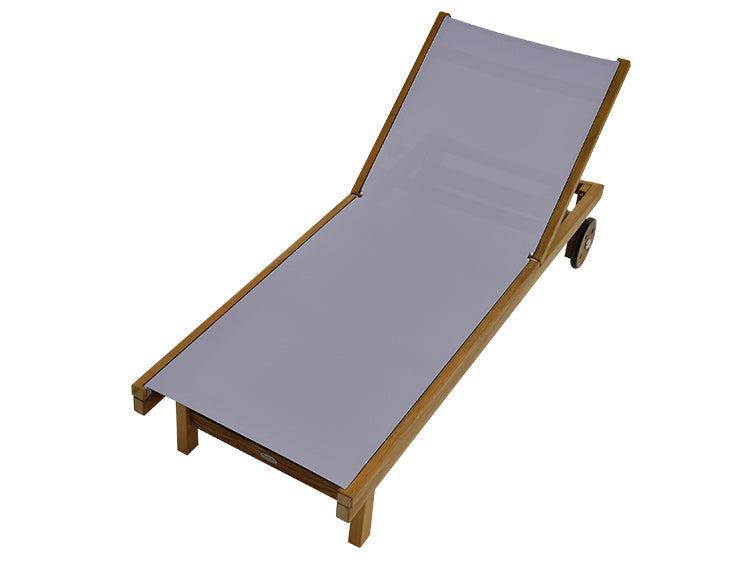 Royal Teak Collection Outdoor Sundaze Sling Chaise Lounge - SHIPS WITHIN 1 TO 2 BUSINESS DAYS