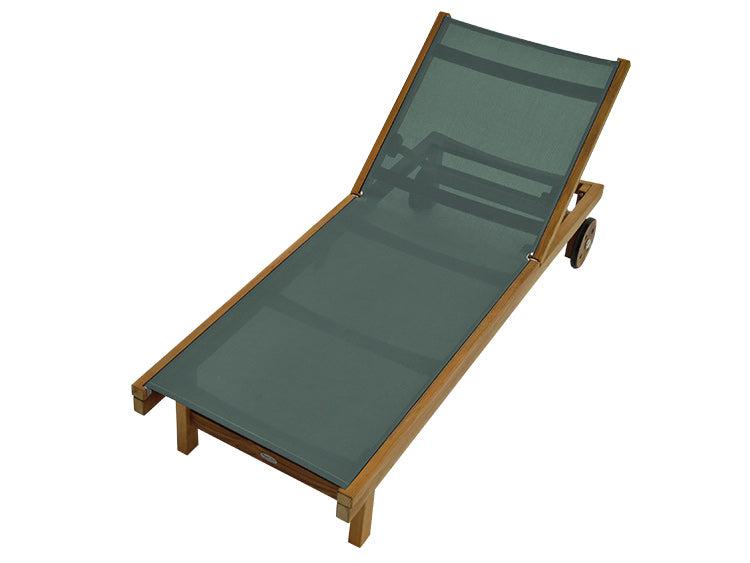 Royal Teak Collection Outdoor Sundaze Sling Chaise Lounge - SHIPS WITHIN 1 TO 2 BUSINESS DAYS