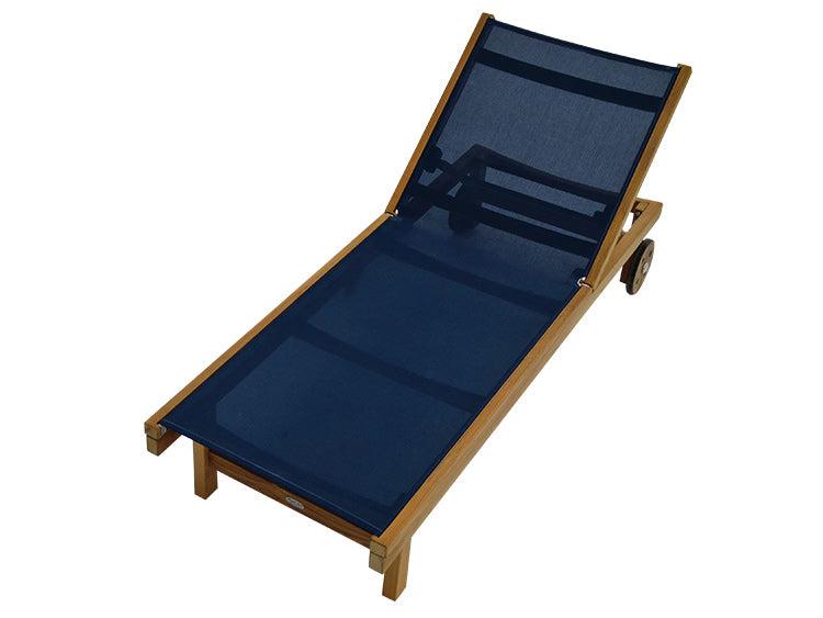 Royal Teak Collection Outdoor Sundaze Sling Chaise Lounge - SHIPS WITHIN 1 TO 2 BUSINESS DAYS